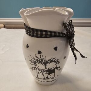 Baum Bros Marci Children Of The Inner Light "Mother & Daughter" Vase